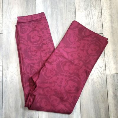 Spanx Look at Me Now Rose Burgundy Leggings Women's Sz 1X